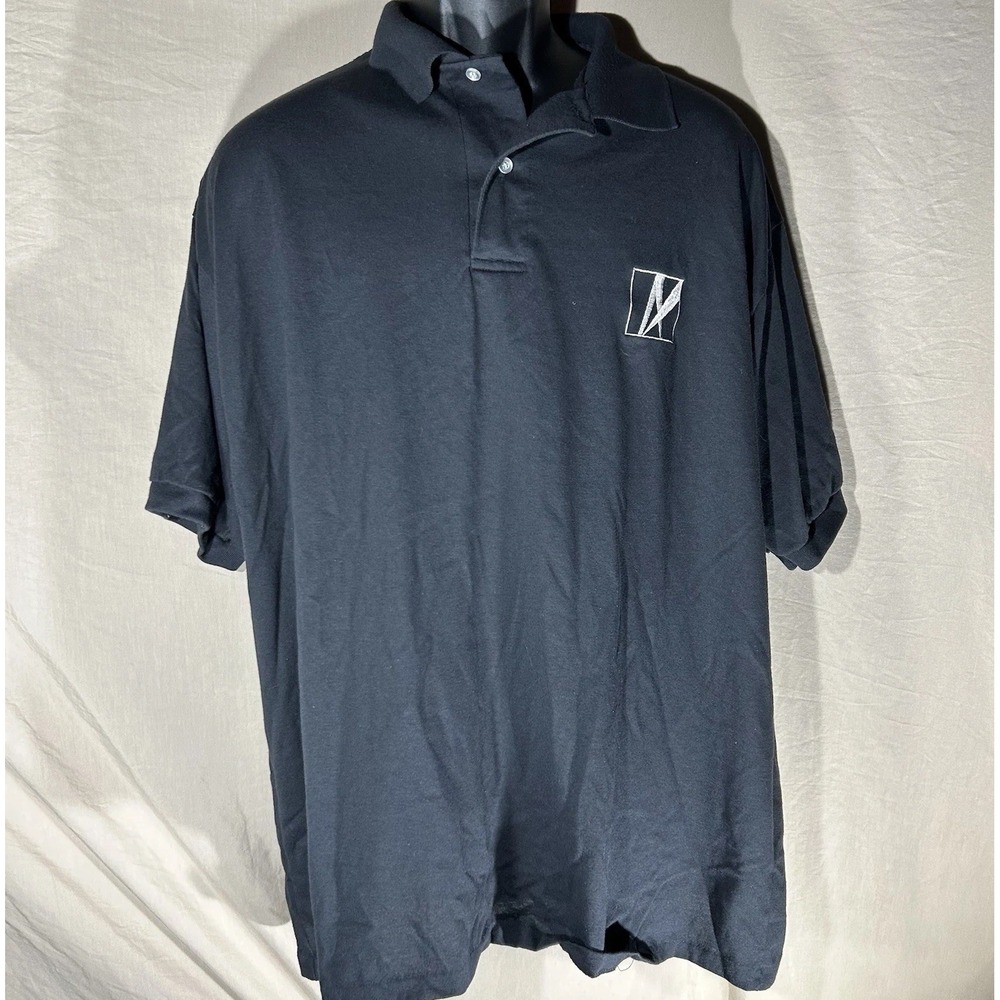 Great American Originals Polo Shirt Men's 2XL Black Screen Mates Embroidered